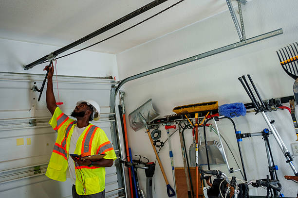 Professional Garage Door Panel Replacement technician working in Linden, TN